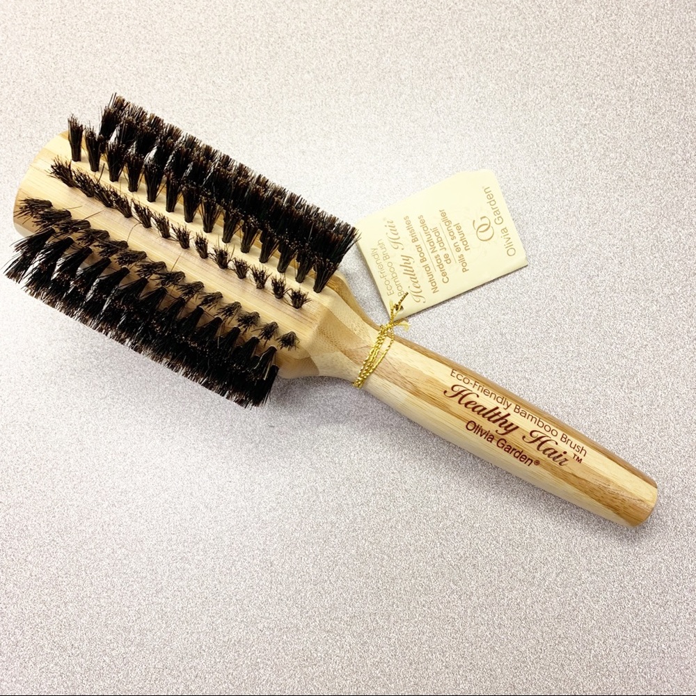 NWT Olivia Garden Natural Bamboo 100% Boar Brush